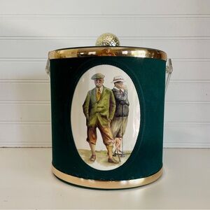 Vintage Golfer Hunter Green Ice Bucket